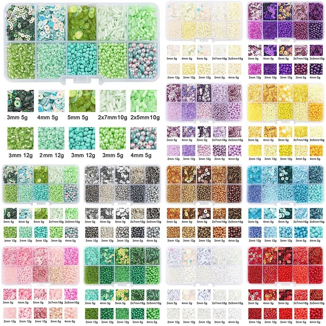 Perles de riz colorées pour la fabrication de bijoux mini kit d'artisanat pour