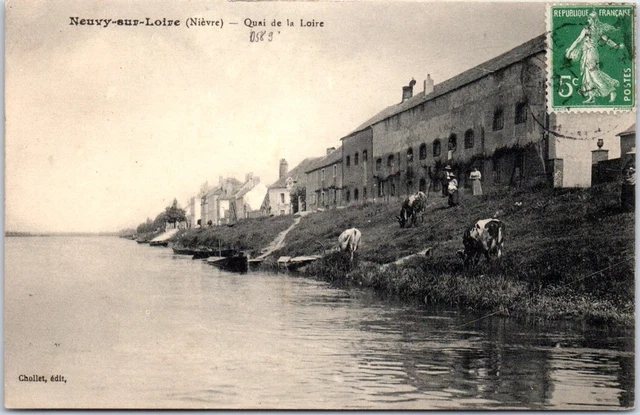 58 NEUVY SUR LOIRE - le quai de la loire.
