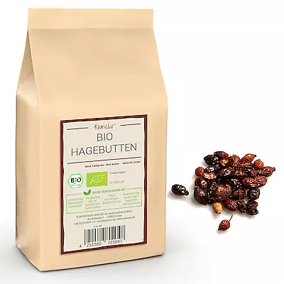 (16,50 EUR/kg) 1kg BIO Hagebutten getrocknet & ganz für Hagebuttentee BIO