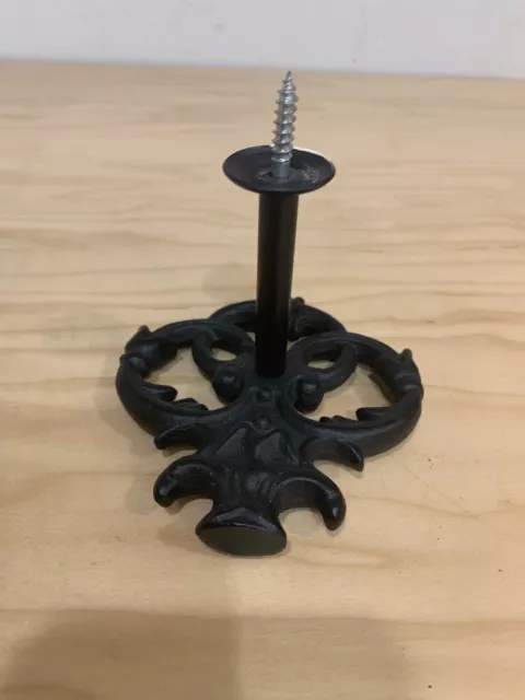Vintage  Ornate Cast Iron Drape Holder Curtain Tie Back x 1