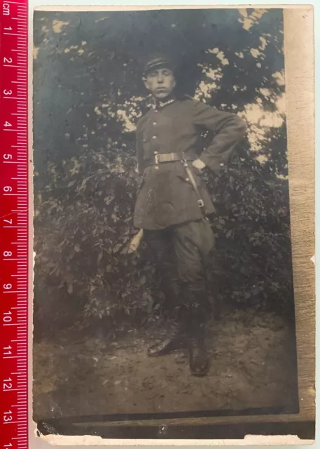 1920s Polish Army Soldier Poland Military Uniform Man Guy Origin Vintage Photo