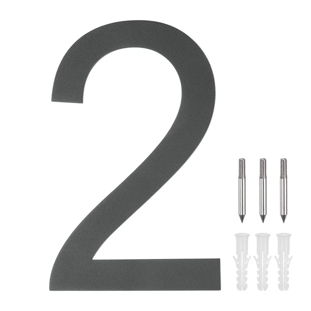 Numero Casa Galleggiante Targhetta Numero Civico In Ottone - Placca Galleggiante 10,2 Cm Satin Nickel Targa Casa Ottone - Foto 8