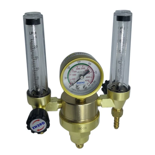 Argon Gas Regulator With Pressure Reducer, 15MPa To 0.35MPa Output, 20m³/h Flow Rate, 7mm Output Connector, Shockproof Design For TIG/MIG Welding & Metal Fabrication