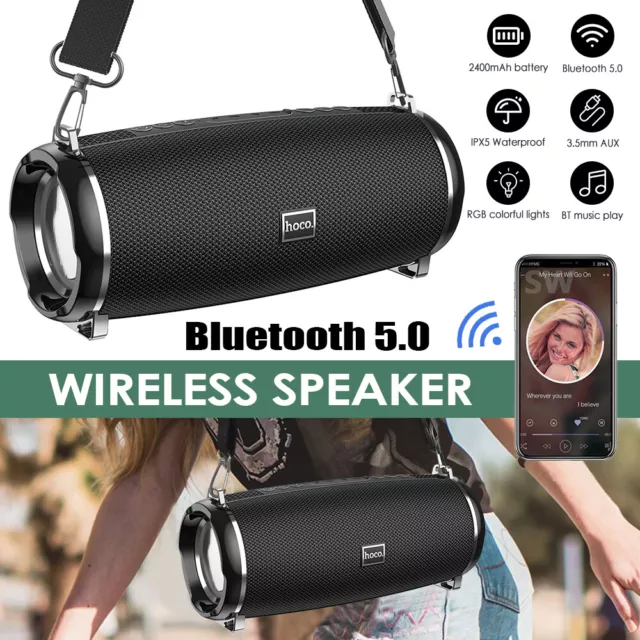 Rechargeable Portable Bluetooth Wireless Speaker AUX/USB/TF Bass HiFi  Sound Box