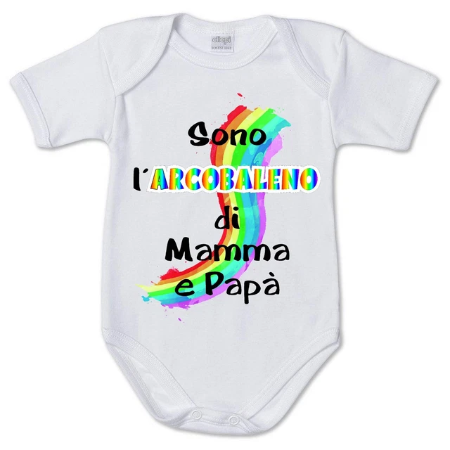Thedifferent Body Tutina Neonato Bambino Con Grafica - Mamma Mi Ha Fatto Bellissimo Papà Mi Ha Fatto Milanista - Squadra Calcio Idea Regalo Compleanno Nuova Nascita Natale - 4