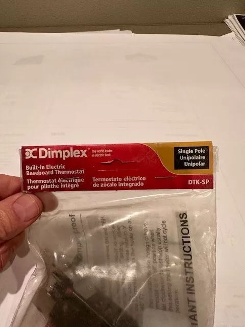 Dimplex Single Thermostat Kit, White/Almond, DTK-SP Series