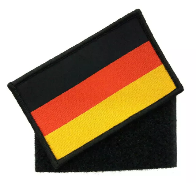 2 x Deutschland Patch mit Klettverschluss Fahne Flagge Deutschland Aufnäher