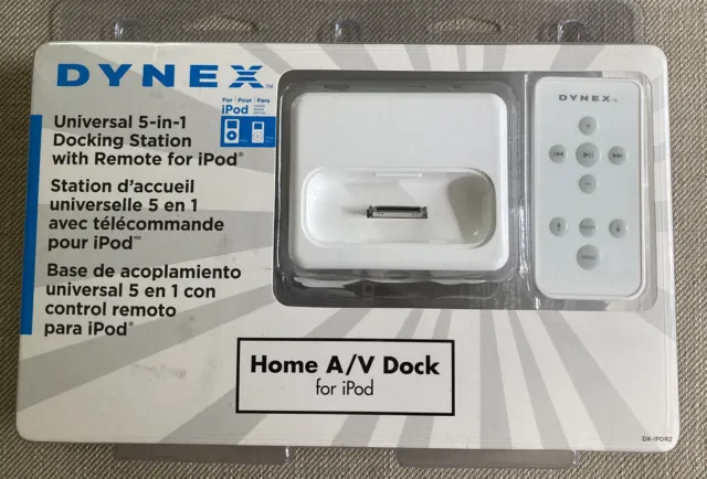 Dynex Model DX-IPDR Universal 5-in-1 Docking Station with Remote for iPod - NEW
