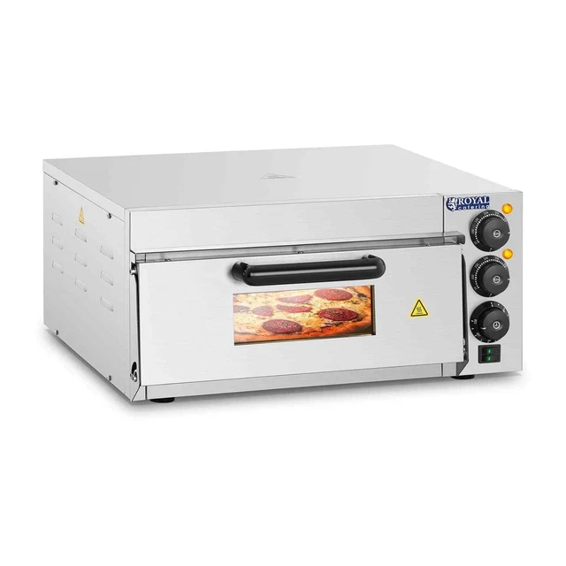 Royal Catering Four À Pizza Électrique Inox 2000W 230V 350 °C 40X40X1 5Cm