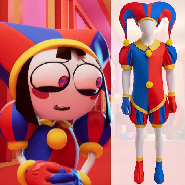 Tuta Cosplay Pomni Per Bambina – Costume Carnevale Digitale Tuta Intera Ragazza