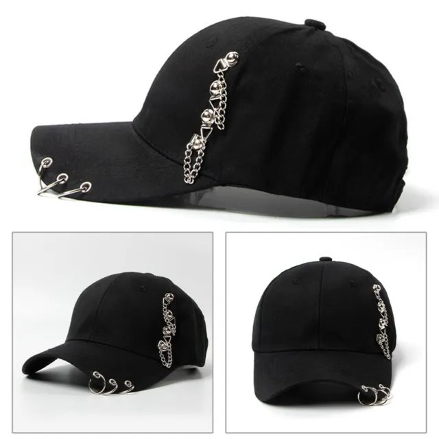 Summer Men Women Fashion Adjustable Kpop Hip Hop Hat Ring Baseball Cap