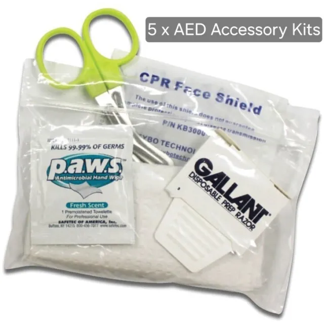 AED Accessory Kit - Pack of 5 - Zoll AED Plus - Defibrillator accessory - NEW