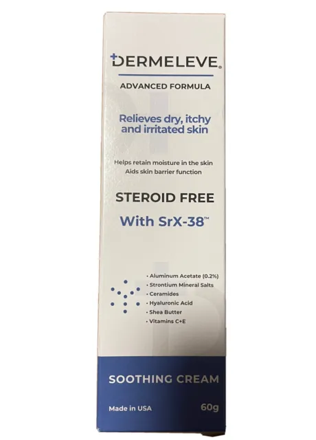 Dermeleve Advanced Formula Relieves Dry Itchy & Irritated Skin Steroid Free NEW