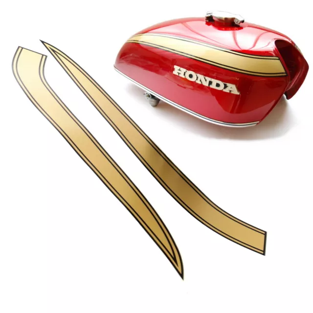 Honda CB 750 Four K1 Tank Tankdekor Zierstreifen Dekor Gold Tank Decals Stripes