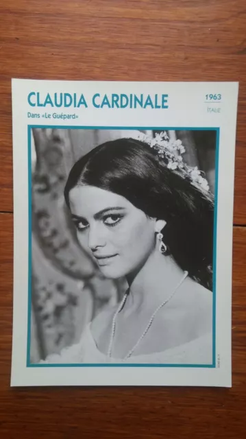 CLAUDIA CARDINALE "Le guépard"  fiche cinéma carte lobby card actor movie 1992