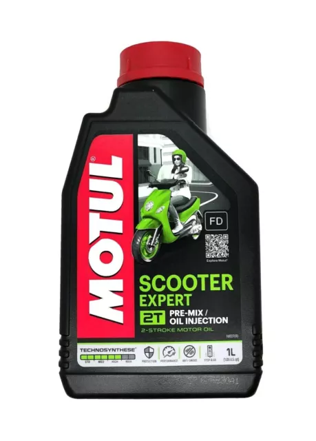 Huile MOTUL Scooter 2T Expert Huile Technosynthèse 1 litre 2 temps scooter Oil