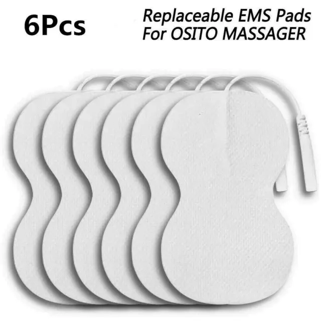 6pcs Reusable Electrode Pads Pin 2mm Suit for Tens Muscle Stimulator Massager