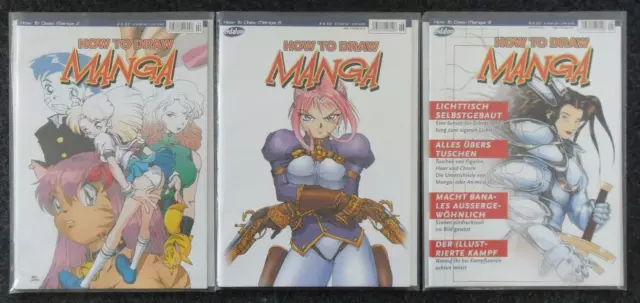 3x How To Draw Manga Nr. 2, 6, 9 - Eidalon Verlag - Z. Sehr Gut