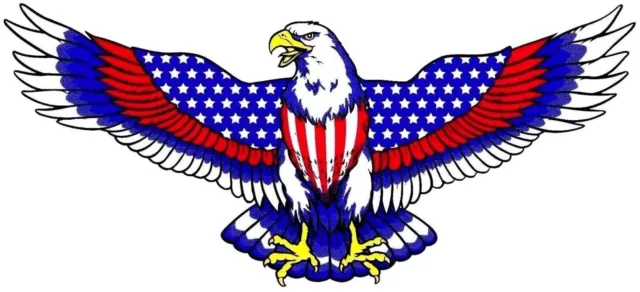 Eagle American Usa  Flag 4"  Toolbox Bumper Helmet Usa Made Sticker Decal