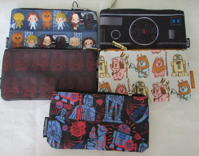 Star Wars Loungefly Nylon Zip Pouch Cosmetic Wallet Coin Purse Bag Disney NWT
