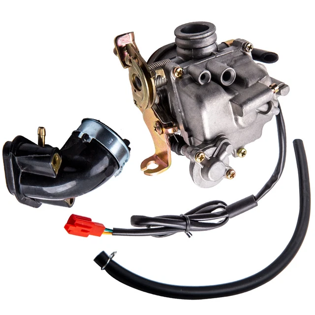 Kefflum Roller Carburetor 18mm Suction Tips for Rex RS 400/RS 450/RS 460/GY6 50cc E-Choke