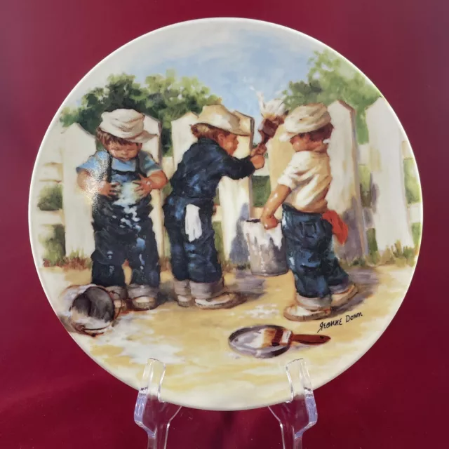 Edwin M. Knowles China Co A Coat Of Paint 1985 Collector's Plate with COA