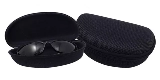 Zipper Sunglasses Case Black Large Sunglass Case Travel Glasses Box Protector