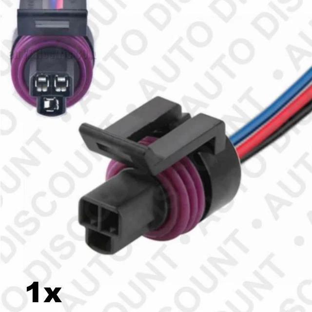 Kit Réparation Prise Capteur ABS/ESP - Compatible Audi, VW, Seat, Skoda - Numéro OE 1J0973802 - 2 Broches - Longueur Câble 29,5 Cm