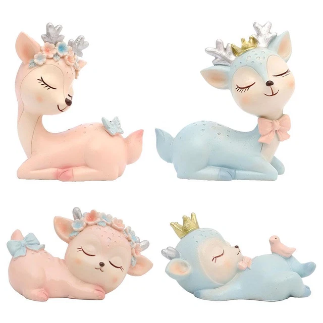 Schöne Rehkitz Figuren Kuchen Topper Handbemalte Hausgarten Ornamente