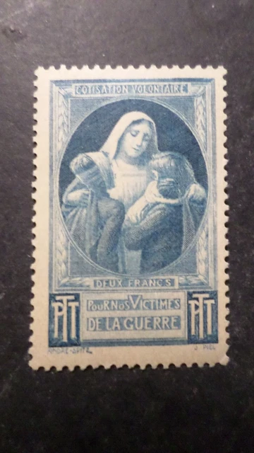 Vignette Cinderella Frankreich Yvert 23 Victimes Krieg Erinnophilie 1944 Neu
