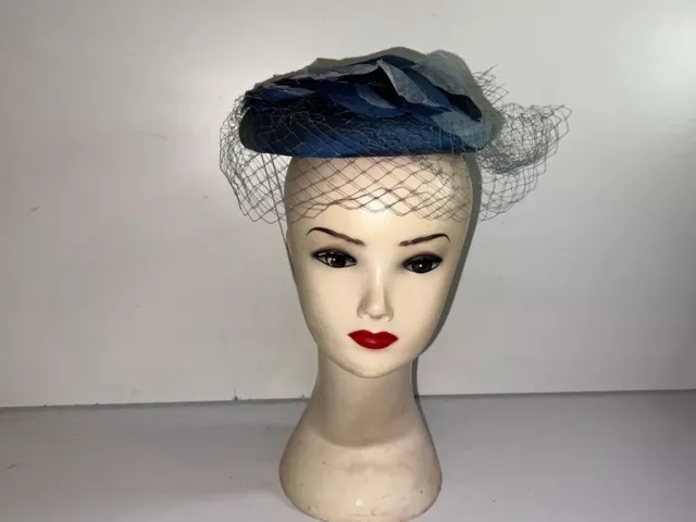 Cappello Da Donna Blu Navy Facinator Fascia Per Capelli Donna Fascia Uk Taglia One Ols-Ht024