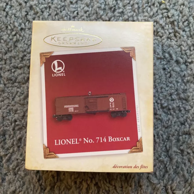 Hallmark Keepsake Christmas Ornament LIONEL NO. 714 BOXCAR Train-NEW IN BOX