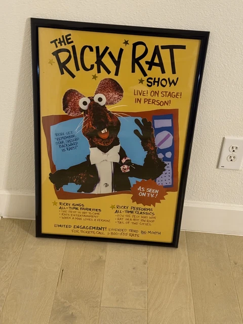 Simpons Ricky The Rat ATTRACTION POSTER MUPPET Vision 3D The Ricky Rat Show 20x30