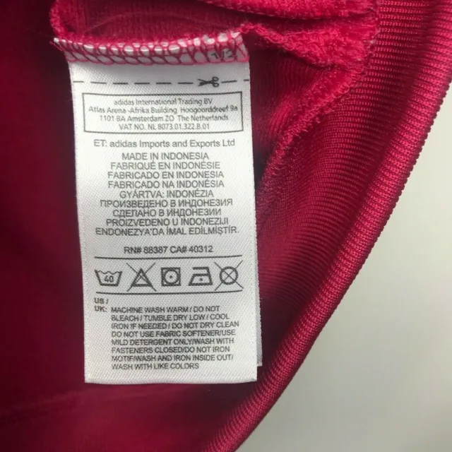 Giacca da track Adidas Originals trifoil con cerniera intera rosa logo bianco taglia 9-10 Y piccola 11