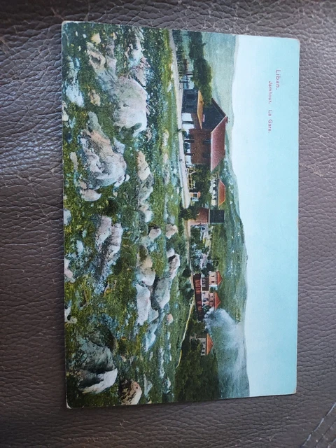 Carte Postale Ancienne. Liban  .Jamhour ,La Gare