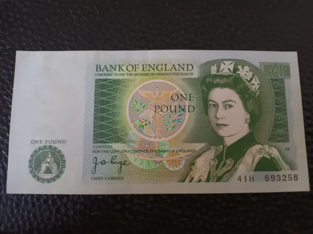 bank of englan one pound note uncirculated 1970-1980