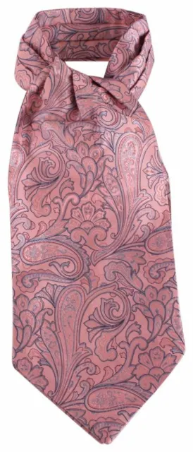 Knightsbridge Neckwear Mens Paisley Silk Cravat - Pink