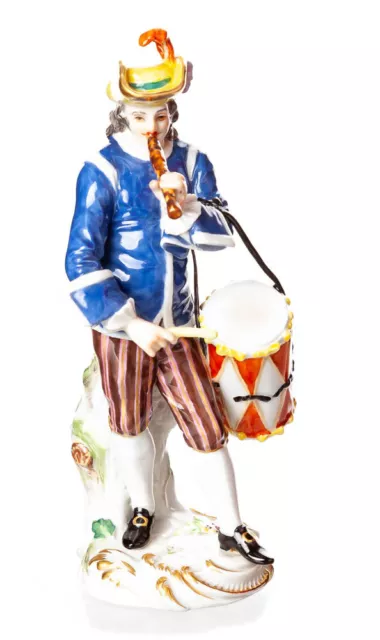 Figur Trommler mit Flöte Meissen von J.J. Kändler Pariser Ausrufer 1. Wahl 60224