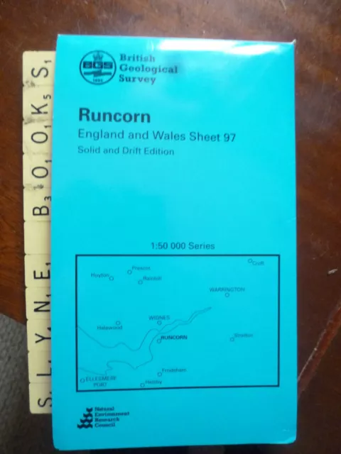 British Geological Survey Map Runcorn Geology Sheet 97 Warrington Merseyside 