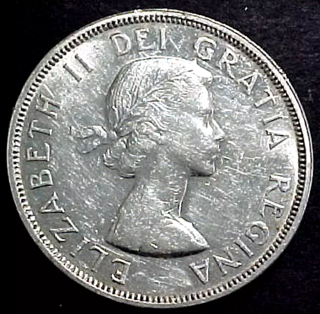 1960 Canada Silver Dollar....nice Au........min. Bid .01 & No Reserve!