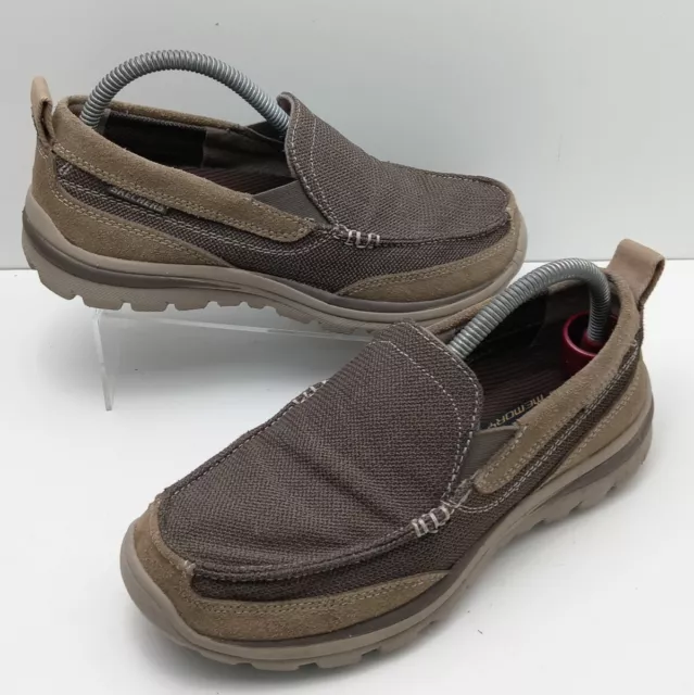SKECHERS MENS SUPERIOR Milford Loafer UK 5.5 Brown Memory Foam