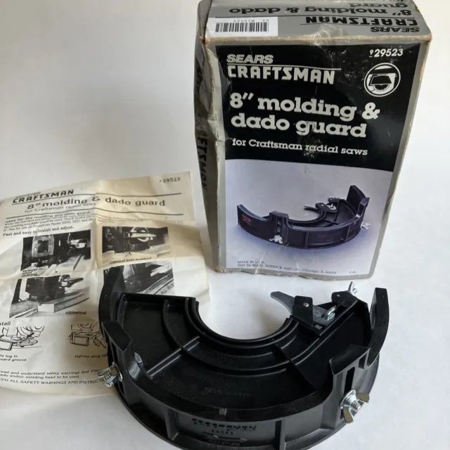Vintage Sears CRAFTSMAN 929523 8" Molding & Dado Guard For Radial Saws
