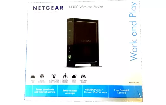 NetGear WNR2000 300 Mbps 4-Port 10/100 Wireless N Router (WNR2000-100AUS)