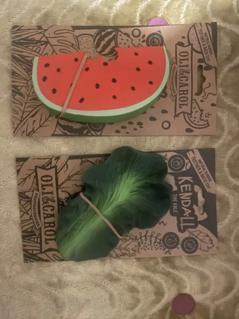 Oli and Carol tethers x 2 Kendall kale Wally watermelon new rrp £31.94