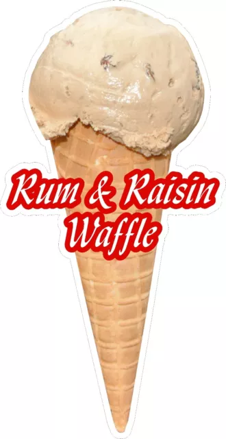 Soft Scoop Rum & Raisin Ice Cream Waffle Sticker Large