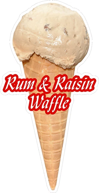 Weiche Schaufel Rum & Roisinen Eiswaffel Aufkleber Gross Weiche Schaufel Rum & Roisinen Eiswaffel Aufkleber Gross