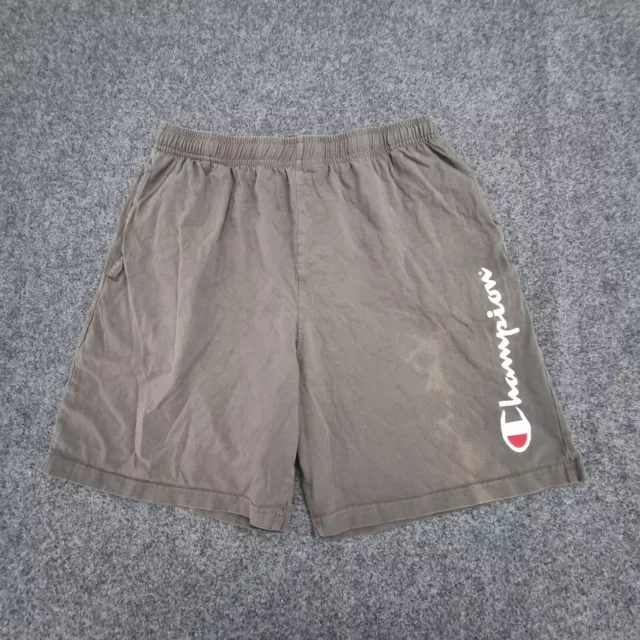 Champion Shorts mens LARGE grey sports cotton modern summer lightweight size L