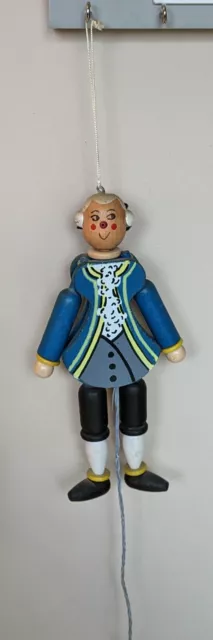 FAMO George Washington österreichische Holzzugschnur Puppenornament Vintage