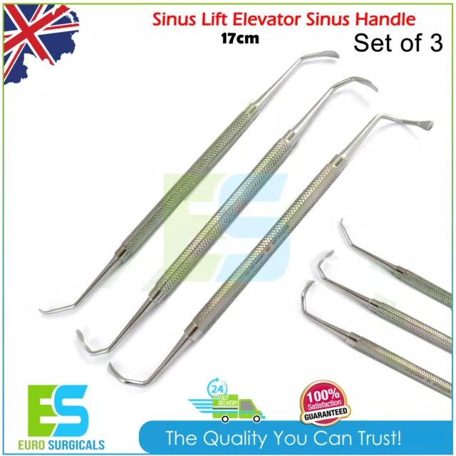 Sinus Dental Lift Implant Instruments Handle Elevators Set Osteotomes Offset