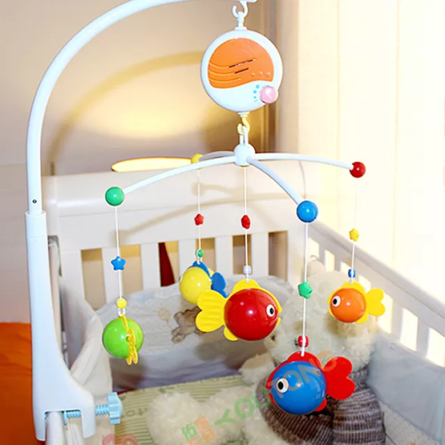 Baby Musical Crib Bed Bell Cot Mobile Dreams Light Nursery Hanging Lullaby Toy